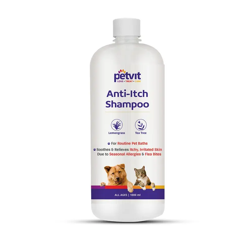 1000ml Anti Itch Dog Shampoo - Eucalyptus & Natural Ingredients | White