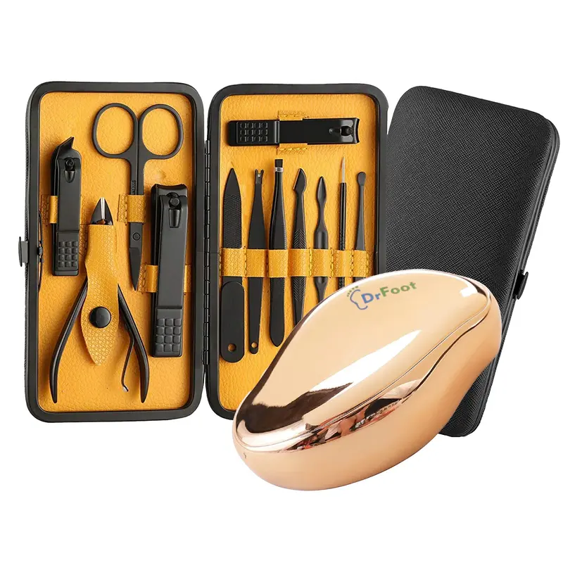 12 in 1 Pedicure Kit - Professional Foot Care | Nail Cutter Kit | Rose Gold