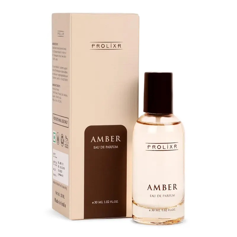 Prolixr Amber Eau De Parfum EDP Bottle 30ml | Long Lasting Perfume For Women | Premium Luxury Women Perfume | Notes of White Oak - Sandalwood - Mini Perfume