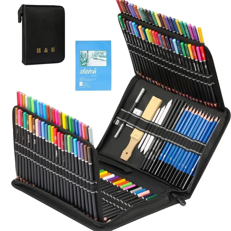 146 PC: Professional Sketching Kit for Artists | Complete Art Set | Portable | Eco-Friendly