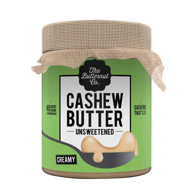 The Butternut Co. Cashew Butter Unsweetened, 200 gm (No Added Sugar, Vegan, High Protein, Keto)