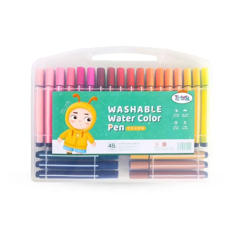 48 PC Washable Markers Set for Kids | Non-Toxic & Ergonomic | Multicolor
