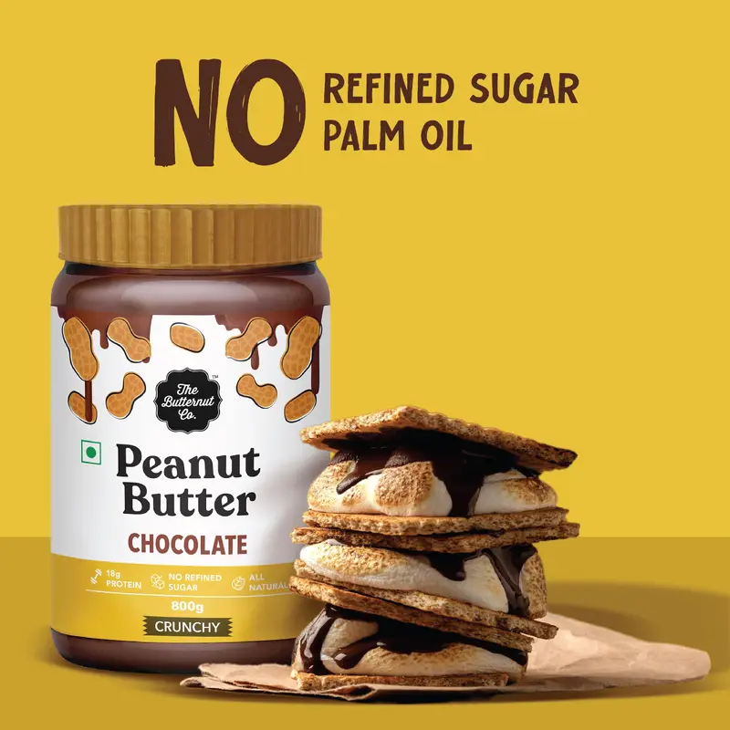 Chocolate Peanut Butter Crunchy: Nut Butter | No Refined Sugar | 200g