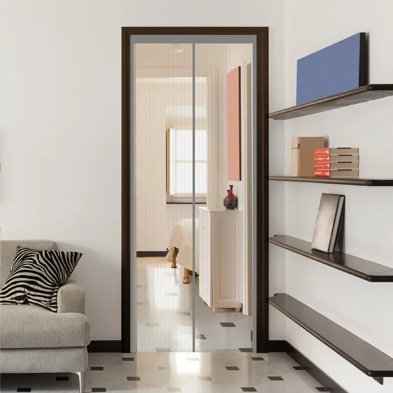 Classic Mosquito Net for Door: Magnetic Insect Screen | 200x140cm | Grey
