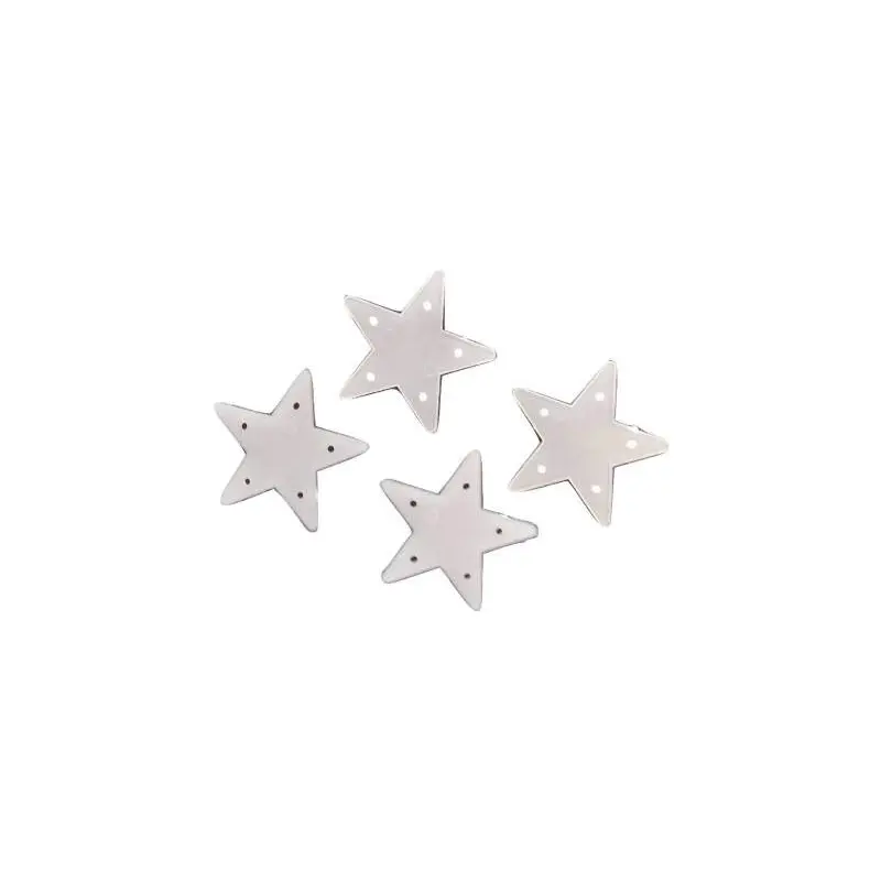 Classic Mosquito Net Star Patches: Repair Kit for Holes | Pack of 4 | White
