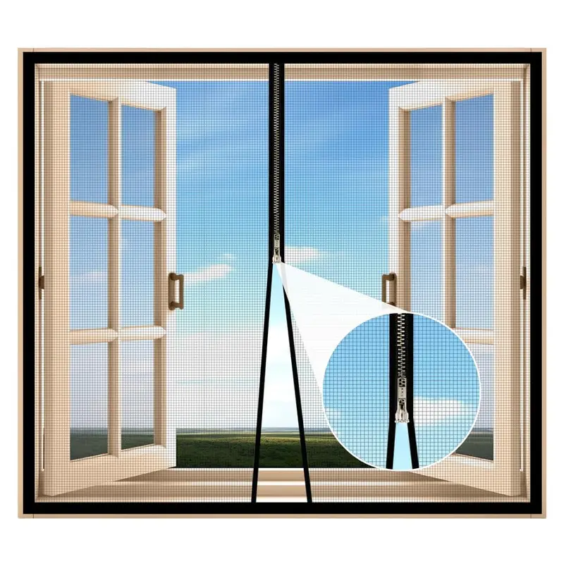 Classic Mosquito Net: Pre-Stitched Zipper Window | 90x120cm | Black