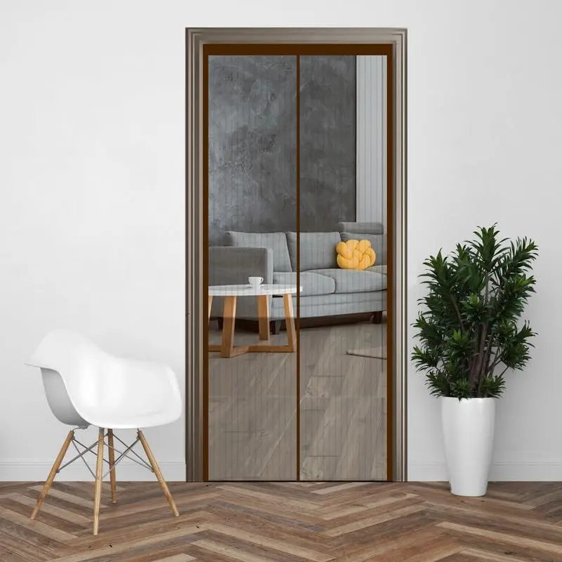 Evafly Mosquito Net: Polyester Magnetic Door Curtain | 210 x 90 cm | Ivory